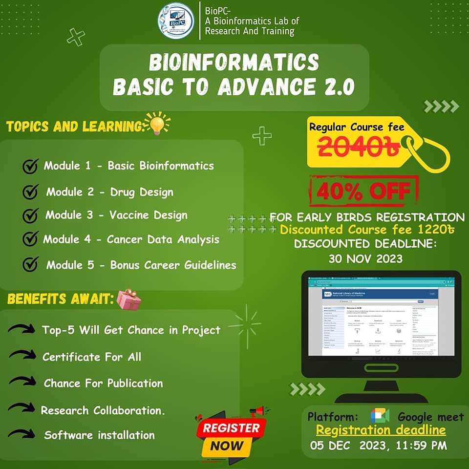 Bioinformatics Basic to Advance 2.0