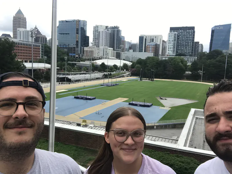 View of MidTown ATL from the front porch of the Molecular Science & Engineering (MoSE) building on Georgia Tech's campus. Not pictured: 102% humidity.