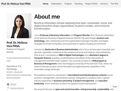 Prof. Dr. Melissa Vasi FRSA