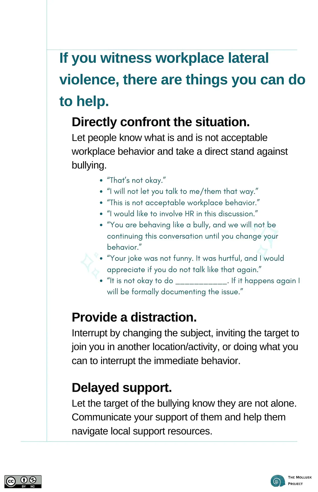 11x17in statements to intervene poster